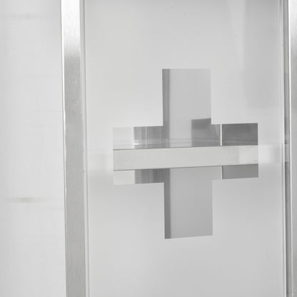 kleankin Medizinschrank aus Edelstahl und gehärtete Glastür Arzneischrank zur Medikamenten-Aufbewahrung, Abschließbar Medikamentenschrank mit 3 Fächern, Erste Hilfe Schrank, 20 x 12 x 58 cm, Silber