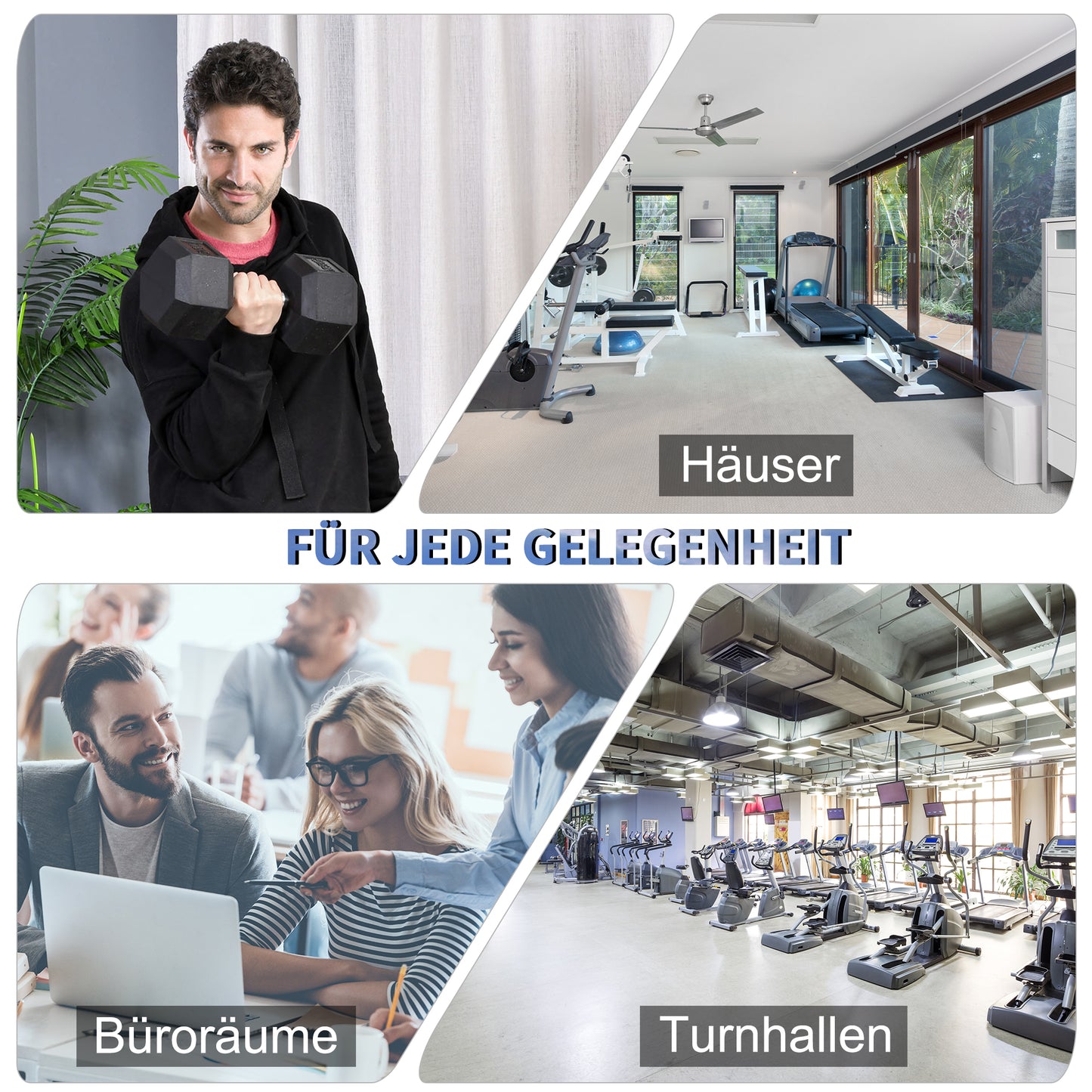 HOMCOM Kurzhantel، 17,5 كجم Hantel، Hantel، Gewicht، Anti-Rutsch-Griff، Schwarz + Silber
