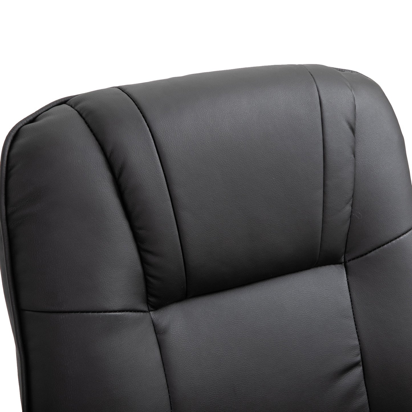 HOMCOM Relaxsessel Fernsehsessel Liegesessel Kunstleder 360° Drehstuhl 145° neigbar Schwarz 78 x 87 x 100 cm