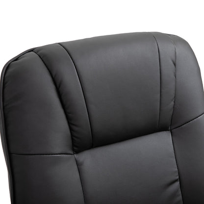 HOMCOM Relaxsessel Fernsehsessel Liegesessel Kunstleder 360° Drehstuhl 145° neigbar Schwarz 78 x 87 x 100 cm
