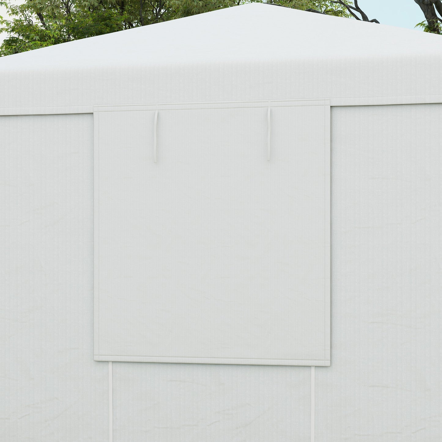 Outsunny Pavillon-Ersatzdach Ersatzvordach, wetterbeständig, 360 x 300 x 270 cm, Weiß