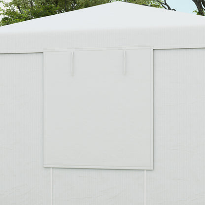 Outsunny Pavillon-Ersatzdach Ersatzvordach, wetterbeständig, 360 x 300 x 270 cm, Weiß