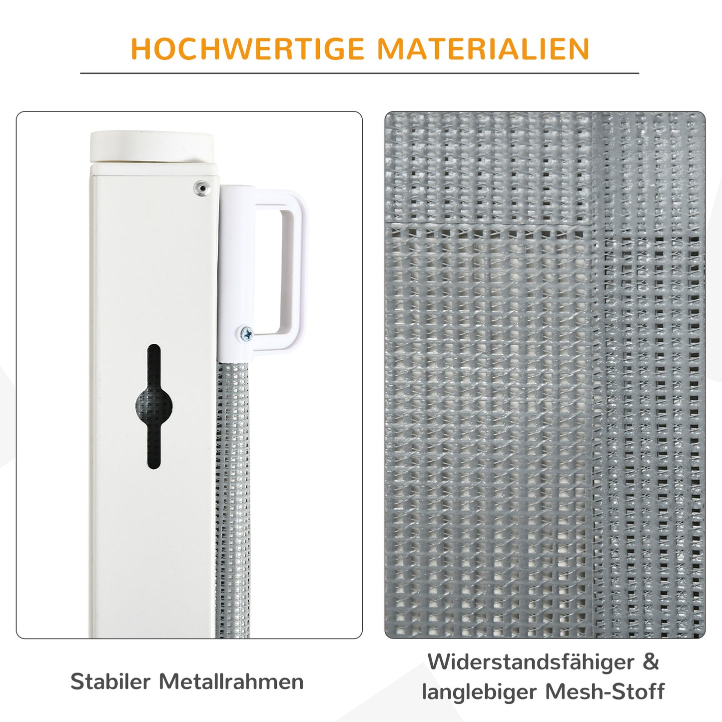 PawHut Treppenschutzgitter Metall kunststoff Grau