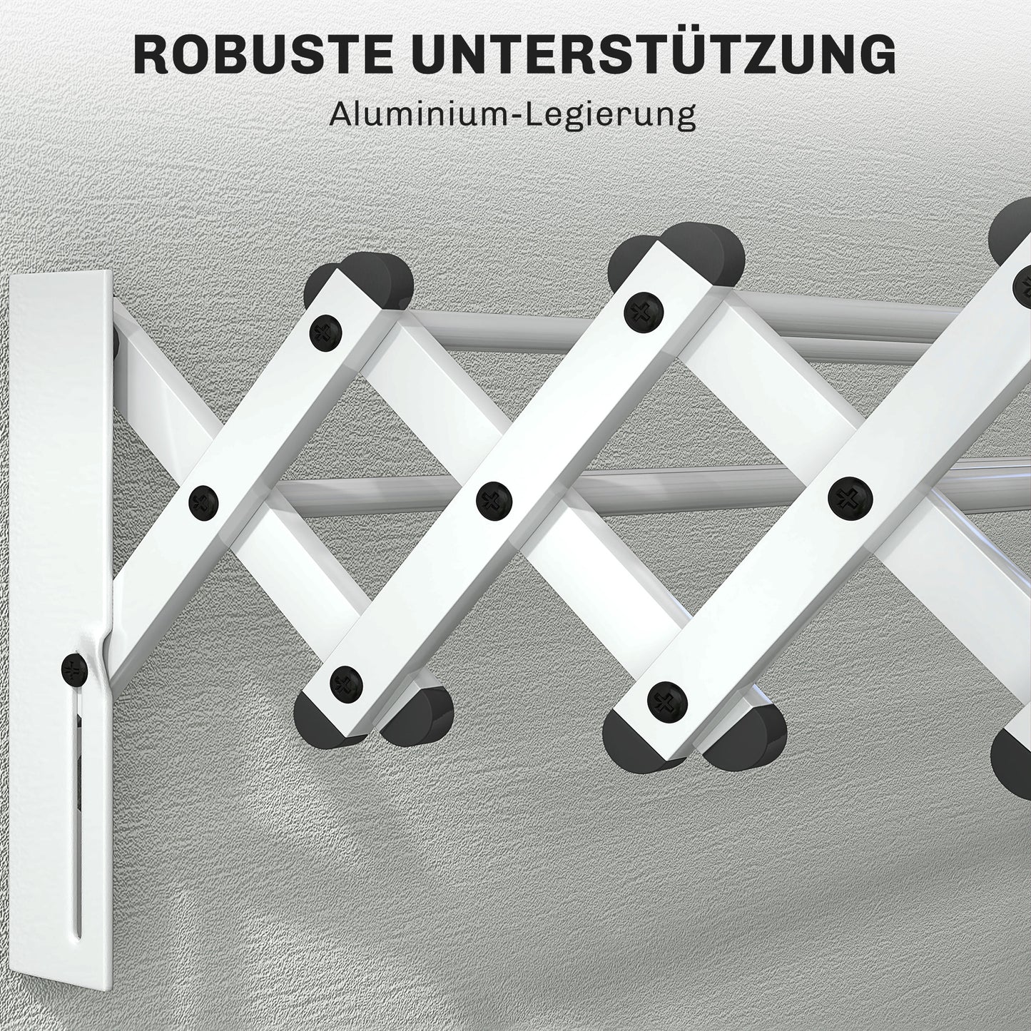 HOMCOM Handtuchhalter, Aluminium, verstellbar, für Innen- und Außenbereich, Silber