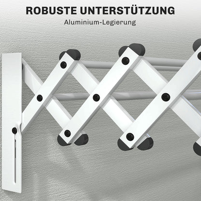 HOMCOM Handtuchhalter, Aluminium, verstellbar, für Innen- und Außenbereich, Silber