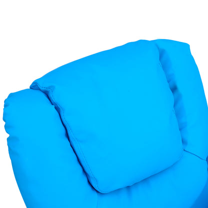 HOMCOM Kindersessel mit neigbarer Rücklehne 62 x 52 x 69cm Massivholzrahmen Blau