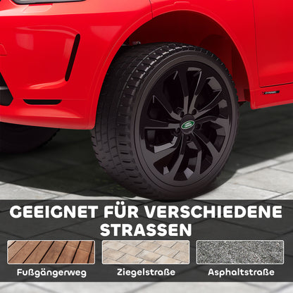 AIYAPLAY Kinder-Elektroauto, 12V Kinderfahrzeug mit Fernbedienung, LED-Lichtern, Musik und Hupe, 3-6 Jahre, Rot