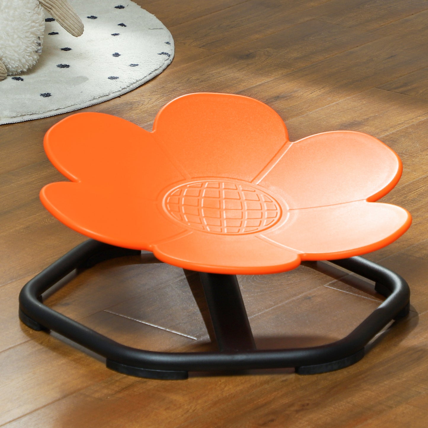 AIYAPLAY Sensorischer Kinderstuhl, Drehstuhl für Autismus, Sensorischer Balance Training Sitz Kunststoff Orange