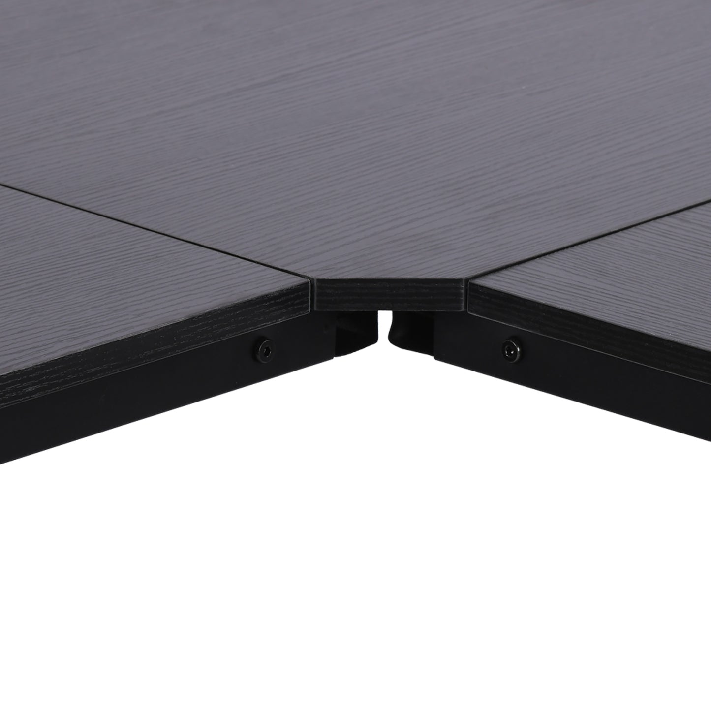 HOMCOM Computertisch Schreibtisch L-Form Eckschreibtisch Winkelschreibtisch MDF Schwarz 150 x 150 x 76 cm