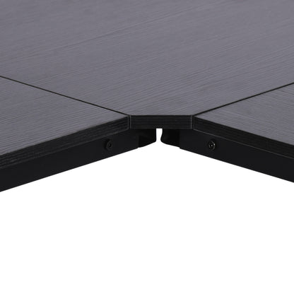 HOMCOM Computertisch Schreibtisch L-Form Eckschreibtisch Winkelschreibtisch MDF Schwarz 150 x 150 x 76 cm