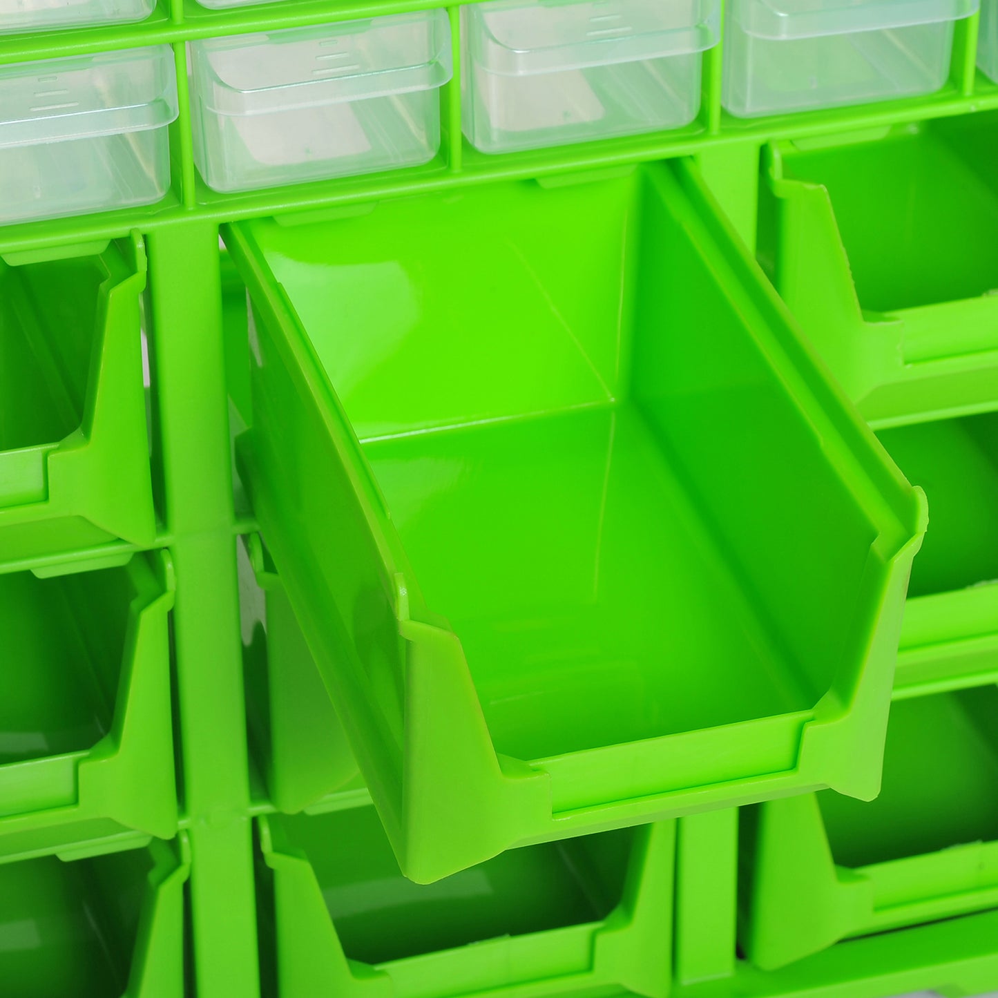 DURHAND Sortierkasten Kleinteilemagazin Teile Box Aufbewahrungsbox 39 Fächer Grün L38 x B16 x H47,5 سم