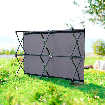 Outsunny Campingliege, Campingbett für bis zu 2 Personen, 193L x 125B x 40H cm, Grau