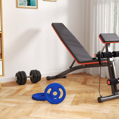 SPORTNOW 2 x 4 kg Gewichtsplatten mit praktischen Handgriffen, Gewichts-Set für Home-Gym, Fitnessstudio, Stärke-Training, Blau