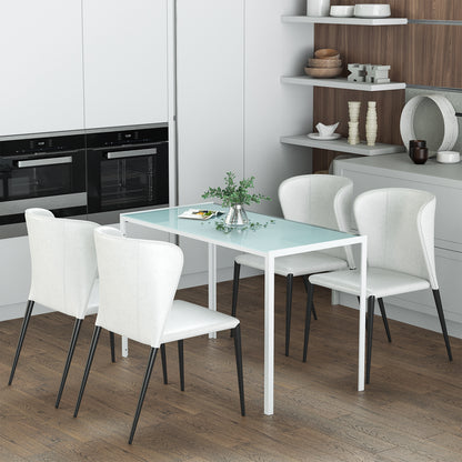 HOMCOM Esstisch Küchentisch großer Tisch, modern design, 120 cm x 60 cm x 75 cm, vit
