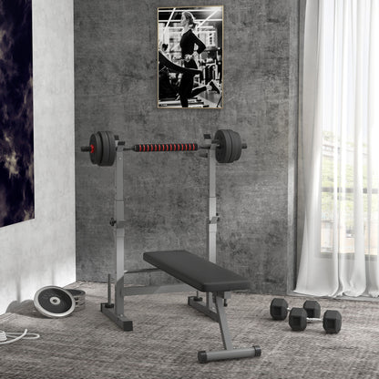 HOMCOM 2 in 1 Hanteln Set 25 kg verstellbare Kurzhantel & Langhantel professionell Dumbbell Krafttraining und Gewichtheben für Zuhause Fitness