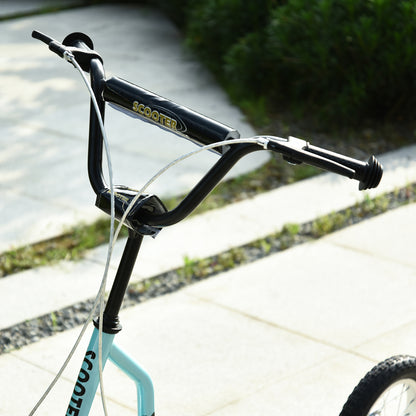 HOMCOM Kinderroller ab 5 jahre Scooter Tretroller Cityroller Kinder Roller Kickboard mit Luftreifen16/12 Zoll Blau 135 x 58 x 88-94 cm