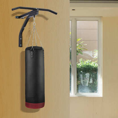 HOMCOM Boxsackhalterung Wandhalterung Boxsack Sandsack Halterung Tragkraft Stahl Schwarz 93 x 47 x 51 cm