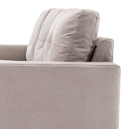 HOMCOM 3-Sitzer-Ecksofa, Leinenoptik, Wendbare Chaiselongue, 193x136x85 cm, Hellgrau