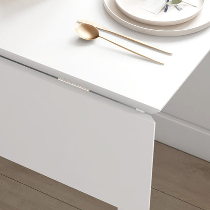 HOMCOM Esstisch Klapptisch Küchentisch, 2 aufklappbare Flächen, 110 x 86 x 75 cm, Weiß
