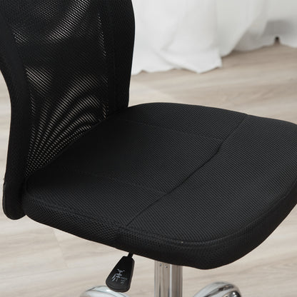Vinsetto Bürostuhl Schreibtischstuhl, höhenverstellbar, Mesh, 43 cm x 58 cm x 100 cm, Schwarz