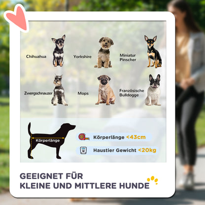PawHut Hundewagen, klappbar, Sonnenschutz, Netzfenster, Ablagekorb, Dunkelgrün, 111 x 58 x 107 cm