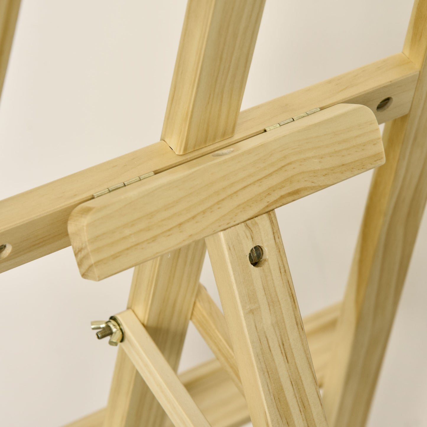 HOMCOM Staffelei Holz 134,5 cm hoch Holzstaffelei für Leinwände bis 108 cm Feldstaffelei Atelierstaffelei für Malerei, Skizze, Hochzeit, Ausstellung Natur