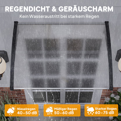 Outsunny Vordach Schutzdach، UV-Beständig، Wasserbeständig، 89x122x24 سم، فايس