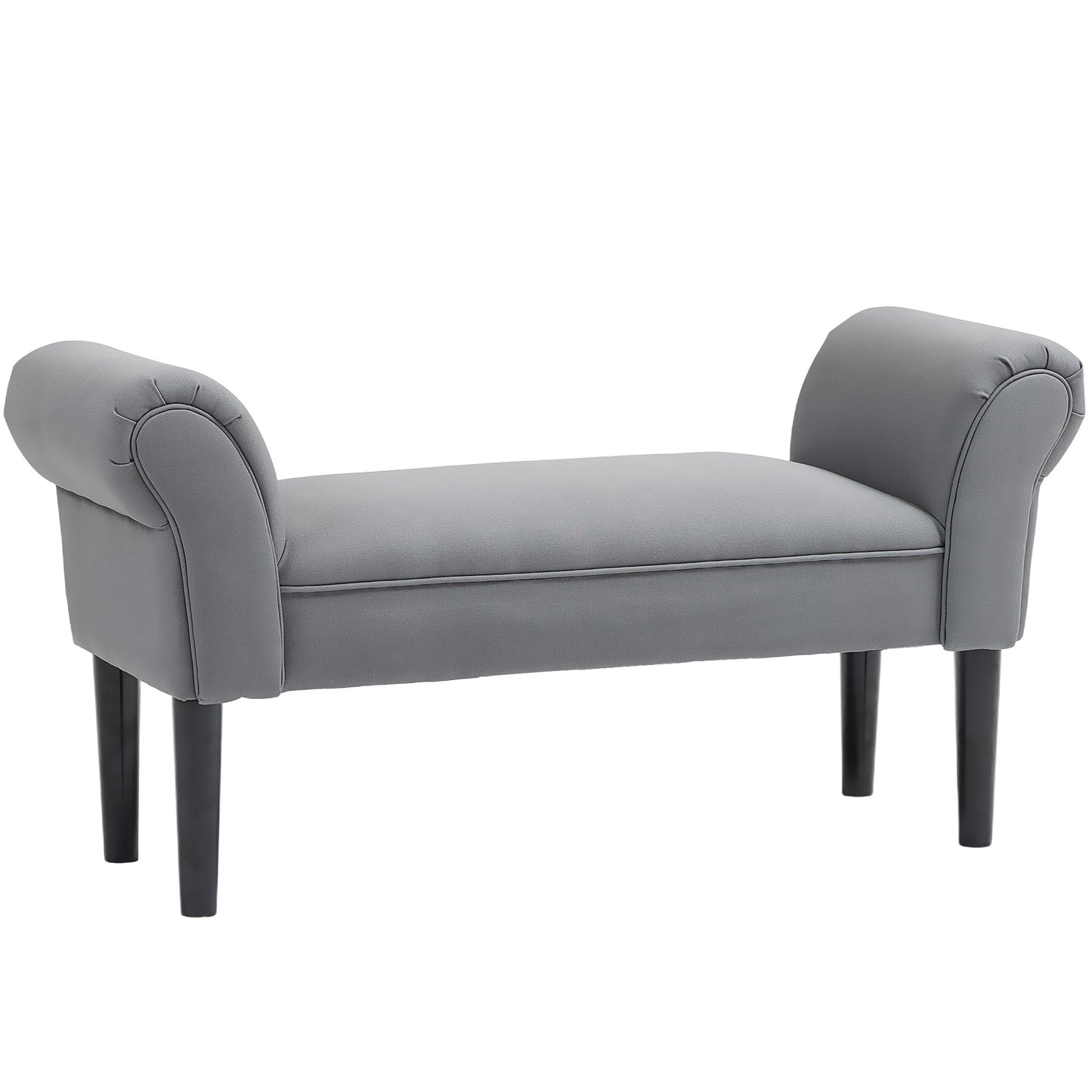 HOMCOM Sitzbank، Bettbank، Robust Bauweise، weiche Polsterung، 102x36x51 سم، Grau
