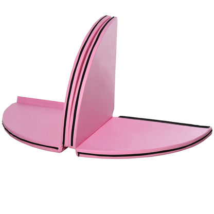 HOMCOM Pole-Dance-Matte, 5 cm dicke runde Kunststoff-Matte für Pole-Dance-Übungen, Gymnastik, Yoga, Rosa