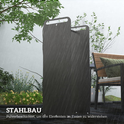 Outsunny Feuerholzgestell، 2 Tragegriffe، Stahlrahmen، مكرر 30 كجم، 37x30x90 سم، شوارتز