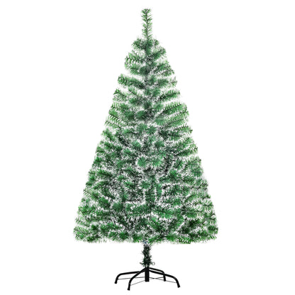HOMCOM Künstlicher Weihnachtsbaum 1,5 m Christbaum Tannenbaum 416 Äste Metallfuß PET Grün
