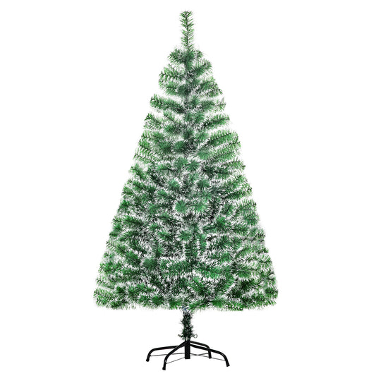 HOMCOM Künstlicher Weihnachtsbaum 1,5 m Christbaum Tannenbaum 416 Äste Metallfuß PET Grün