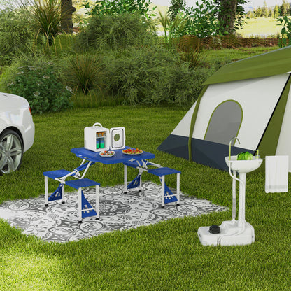 Outsunny Waschbecken Handwashbecken Mobiles Waschbecken، tragbar،inkl. راديرن، 51 سم × 33.5 سم × 103 سم، فايس