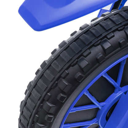 HOMCOM Kindermotorrad, Elektromotorrad, 45 Min Fahrzeit, mit Stützrädern, ab 3 Jahren, blau+weiß, 106,5 x 51,5 x 68cm