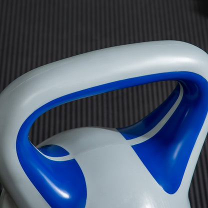 SPORTNOW Kugelhantel, Kettlebell, 12 kg, flache Unterseite, großer Griff, Kunststoffmantel, blau, 24 x 17 x 28 cm