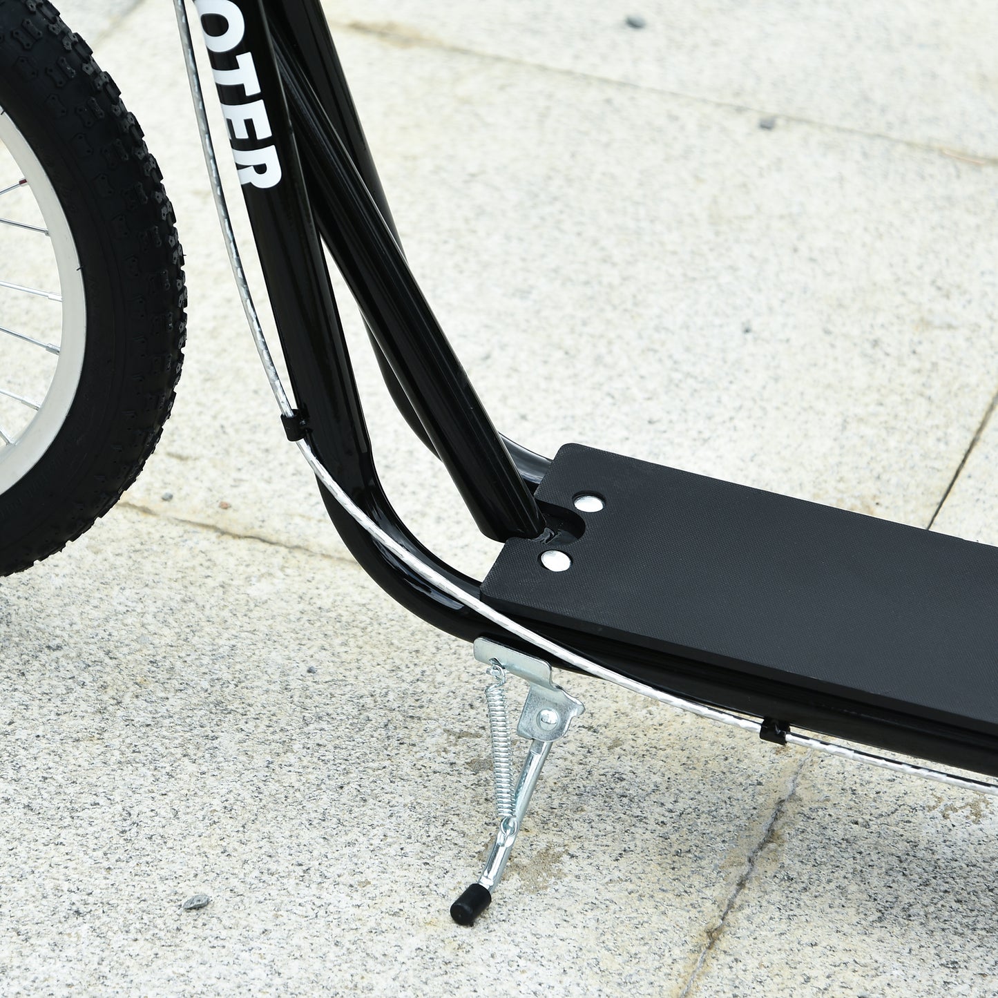 HOMCOM Kinderscooter mit Bremse höhenverstellbar Leichtbau Schwarz