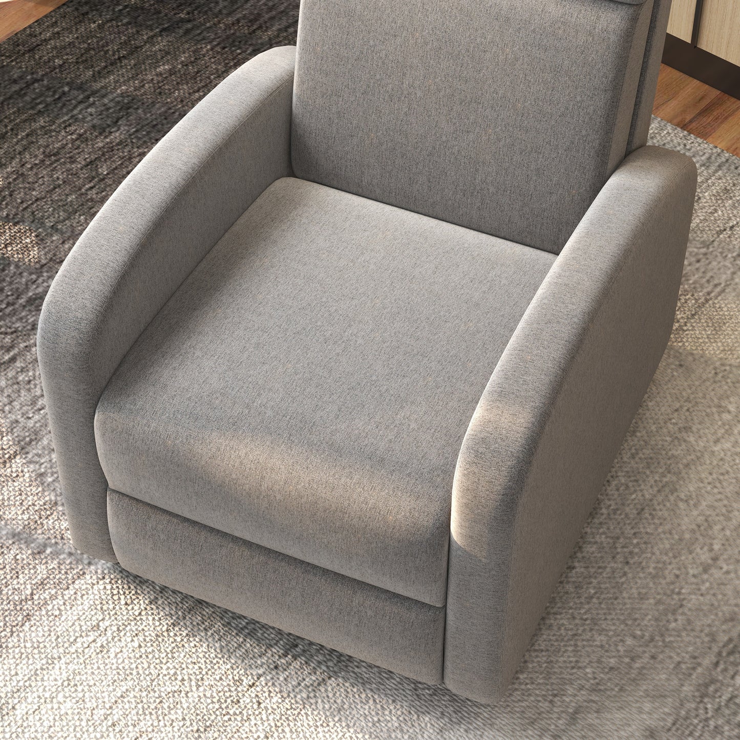HOMCOM Relaxsessel Fernsehsessel, ausklappbare Fußstütze, neigbar bis zu 160°, 64 x 86 x 102 cm, Grau