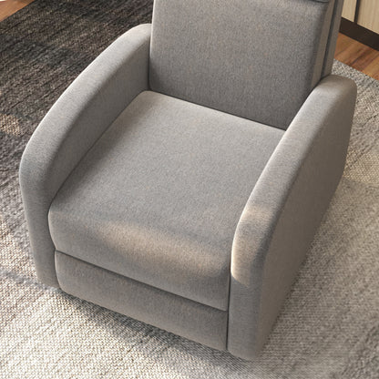 HOMCOM Relaxsessel Fernsehsessel, ausklappbare Fußstütze, neigbar bis zu 160°, 64 x 86 x 102 cm, Grau