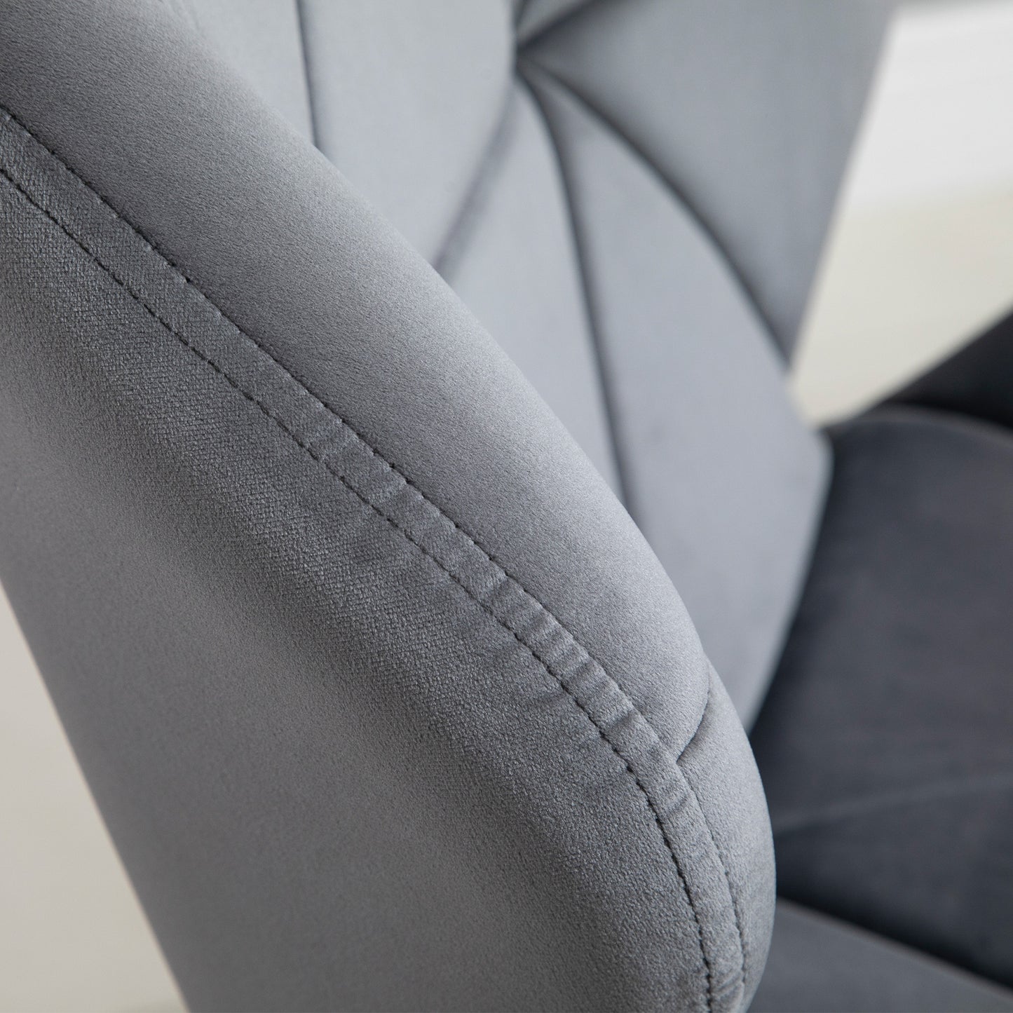 HOMCOM Barhocker 2er Set, Gepolstert Barstuhl mit Metallgestell, Lehne, Samtoptik, Höhenverstellbar 360° Drehbar