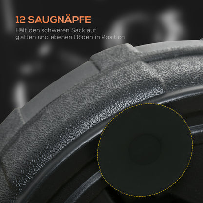 SPORTNOW Punchingball, höhenverstellbar 147-165cm, befüllbarer Standfuß, Stahl, Schwarz+Rot+Weiß