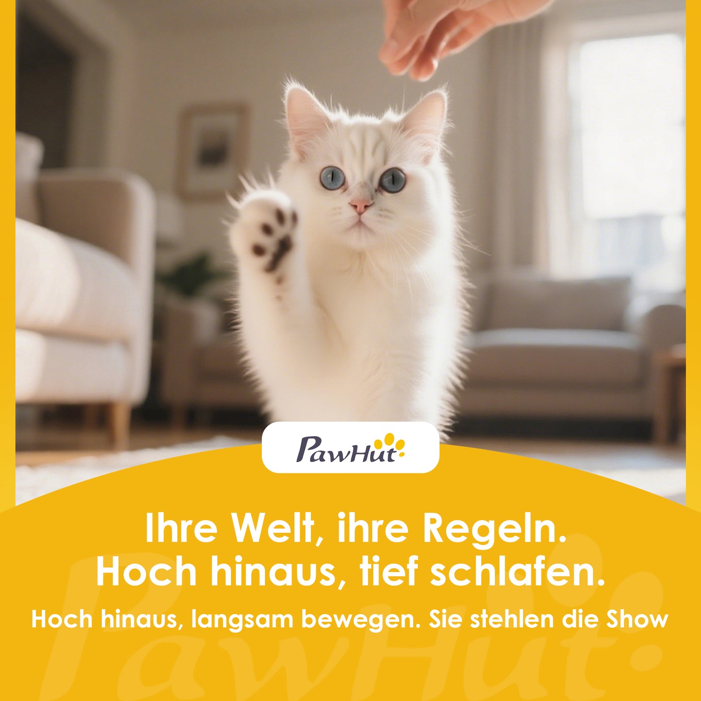 PawHut Katzenhaus mit Halterung für Fensterbänke und Heizungen, Kissen, Holzrahmen, Weiß