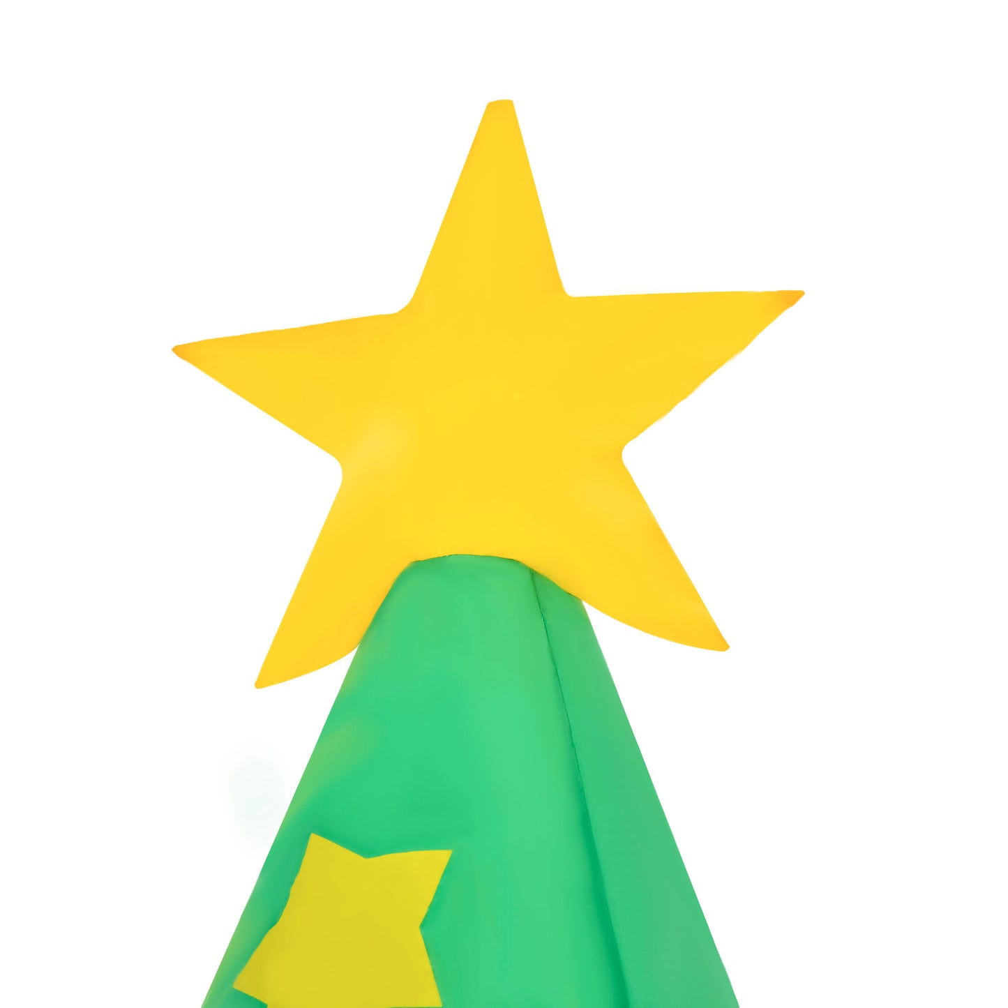 HOMCOM Aufblasbarer Weihnachtsbaum mit Weihnachtsmann Schneemann und Geschenkbox 210 cm Weihnachtsbeleuchtung LED Selbstaufblasend Polyester Grün 144 x 125 x 210 cm