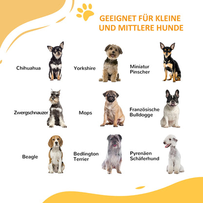 PawHut Treppenschutzgitter Hundeschutzgitter, automatisches Schließen, Einhandbedienung,100 cm x 4 cm x 76 cm, Weiß