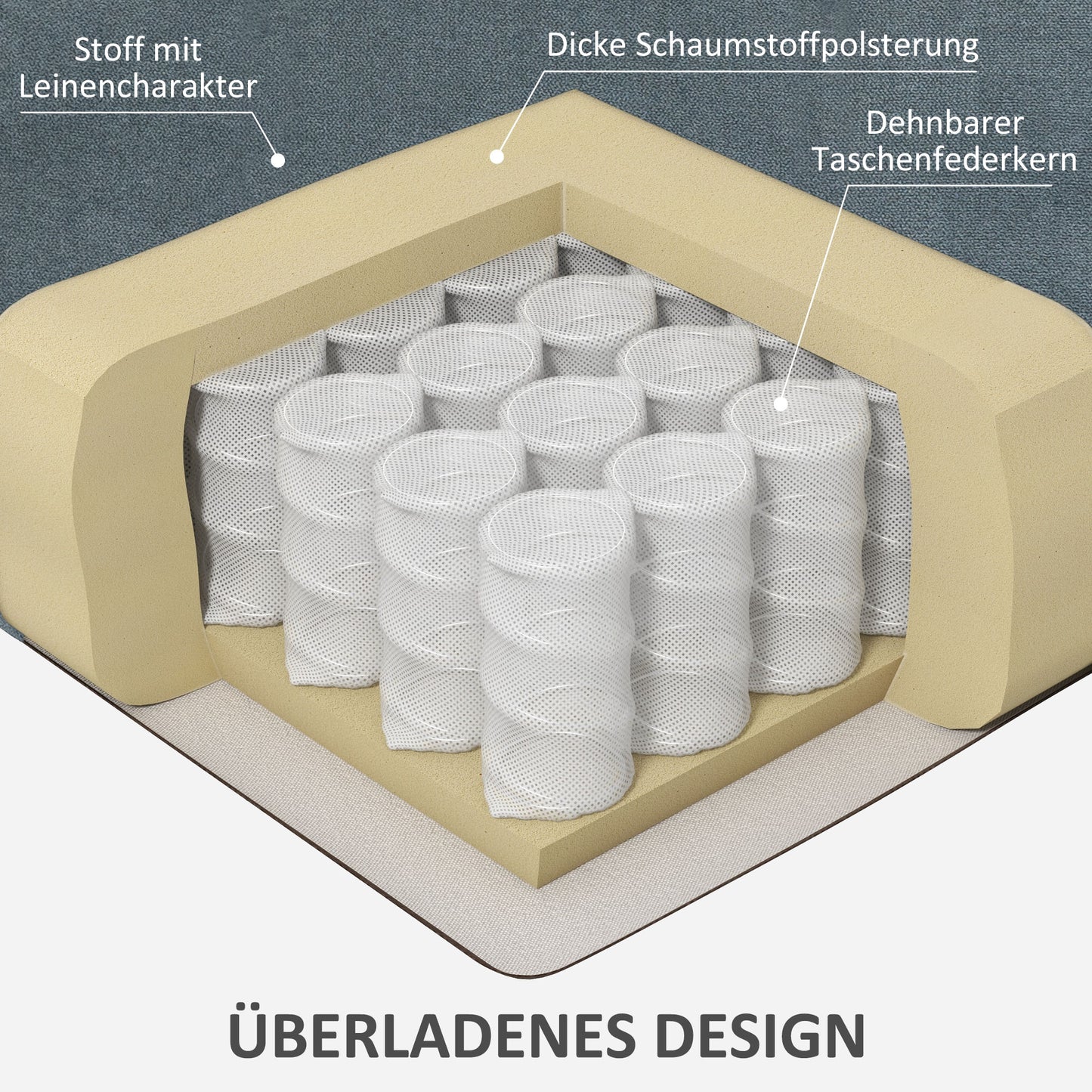 HOMCOM Massagesessel Aufstehhilfe Seniorensessel, 8 Massagepunkte, Seitentaschen, Fernbedienung, 90L x 101B x 107 cm, Grau