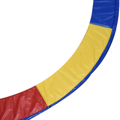 HOMCOM Trampolin Randabdeckung Sicherheitsnetz Wetterplane Leiter Randabdeckung: Ø 244cm Bunt