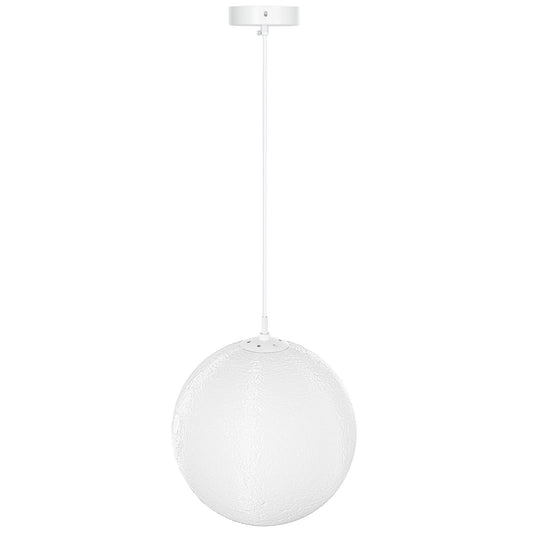 HOMCOM Mondlampe, 3D-Druck, App-Steuerung, Musik-kompatibel, verschiedene Licht-Modi, Weiß