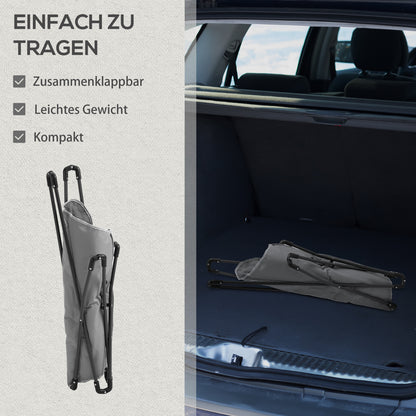 Outsunny Faltstuhl faltbar Campingstuhl gepolstert Outdoor Klappstuhl bis 120kg belastbar robust Angelstuhl Gartenstuhl für Garten Camping Strand