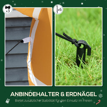 HOMCOM Aufblasbare Weihnachtsdeko 1,83 m Lebkuchenmann mit Schleife, 3 LEDs, internes Gebläse Gartendeko