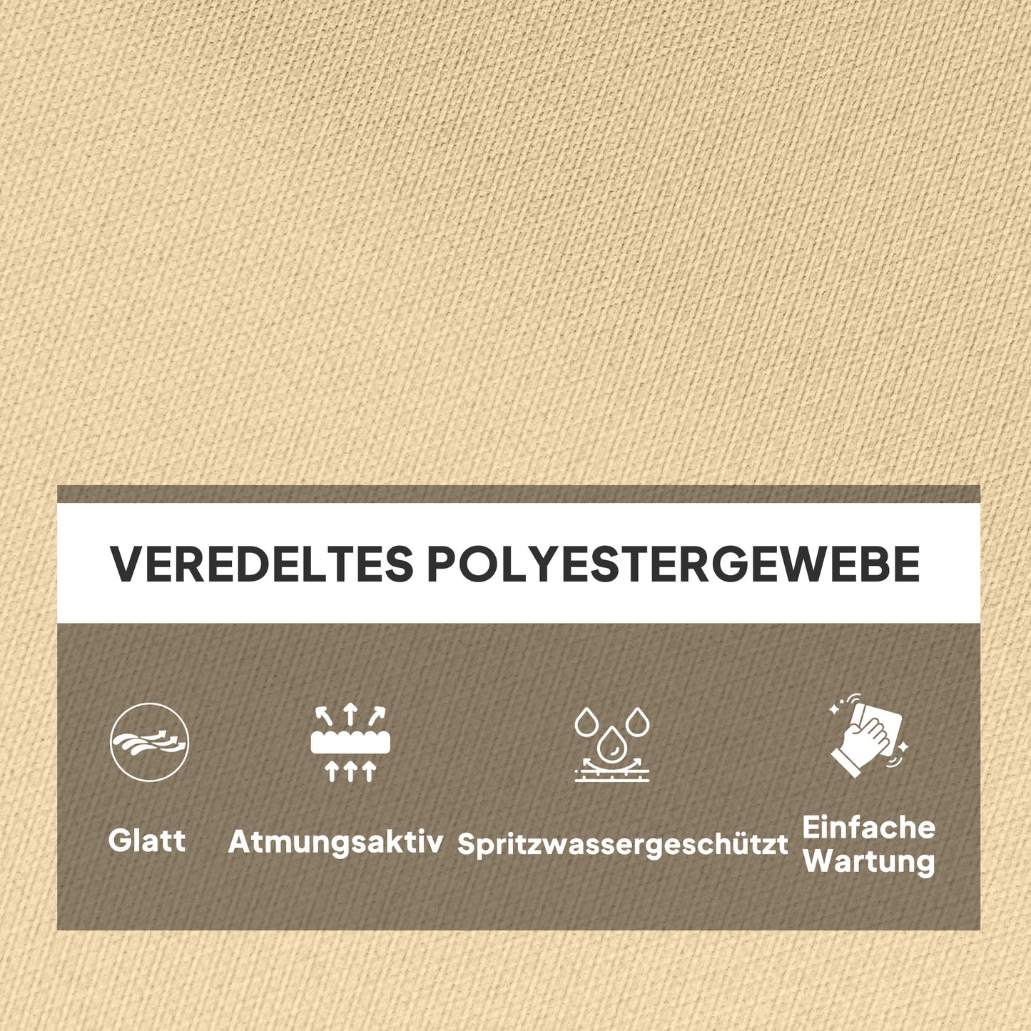 Outsunny Sitzkissen, Außensitzkissen für Hängekorb und Schaukelstühle, Outdoor-Polsterkissen, Beige