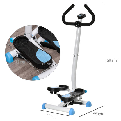 HOMCOM Stepper Fitnessgerät, LCD-Monitor, rutschfeste Pedale, Stahl und ABS, 55x44x108 cm, bis 100 kg